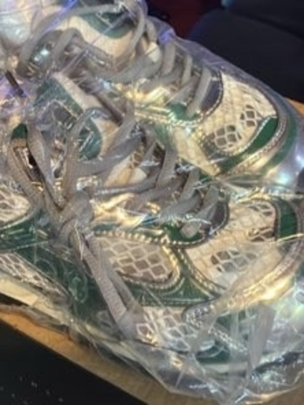 Bottega Veneta Gray and Green Women's Sneakers
